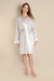 Gaia womens lightweight dressing gown in beige - model